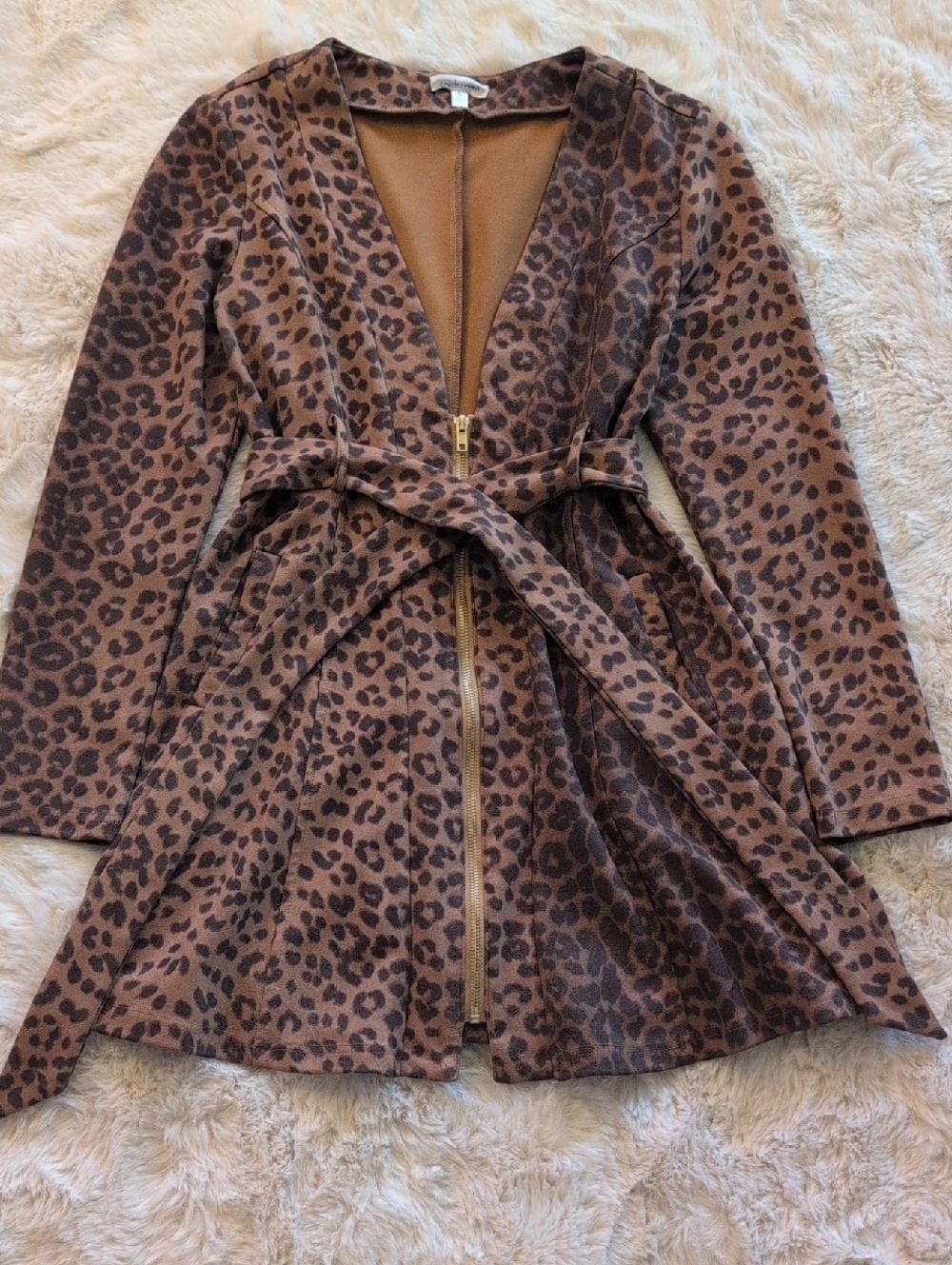 TRIPLE SEVEN, Leapord Print Long Sleeve, Dress, Jacket,Coat Blazer, Suit Jacket